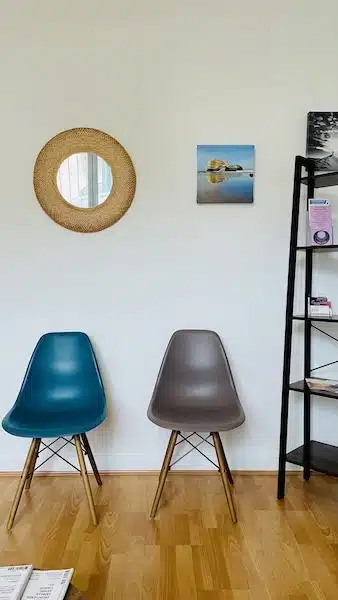 Salle d'attente du cabinet de psychanalyse de Jean-Alexandre Evrard